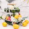 12pcs Yellow & Green Artificial Lifelike Simulation Lemon Fake Fruit Home Kitchen Cabinet Decoration
